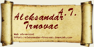 Aleksandar Trnovac vizit kartica